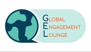 Global Engagement Lounge (GEL) logo with simplified globe illustration